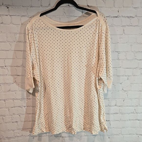 Whites Stag ivory and black polka dot plus size 4X t shirt - Picture 1 of 9